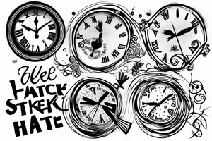 Clock half sleeve tattoo idea