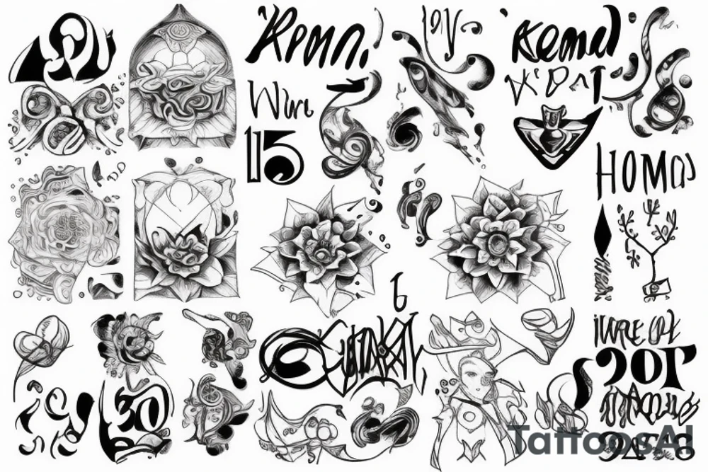Karma with 11 april 2000 as date of birth tattoo idea
