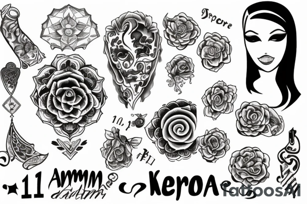 Karma with 11 april 2000 as date of birth tattoo idea