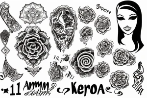 Karma with 11 april 2000 as date of birth tattoo idea