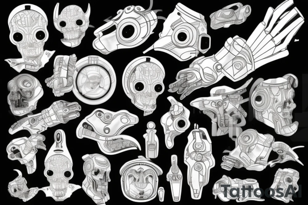 cybernetic tattoo idea