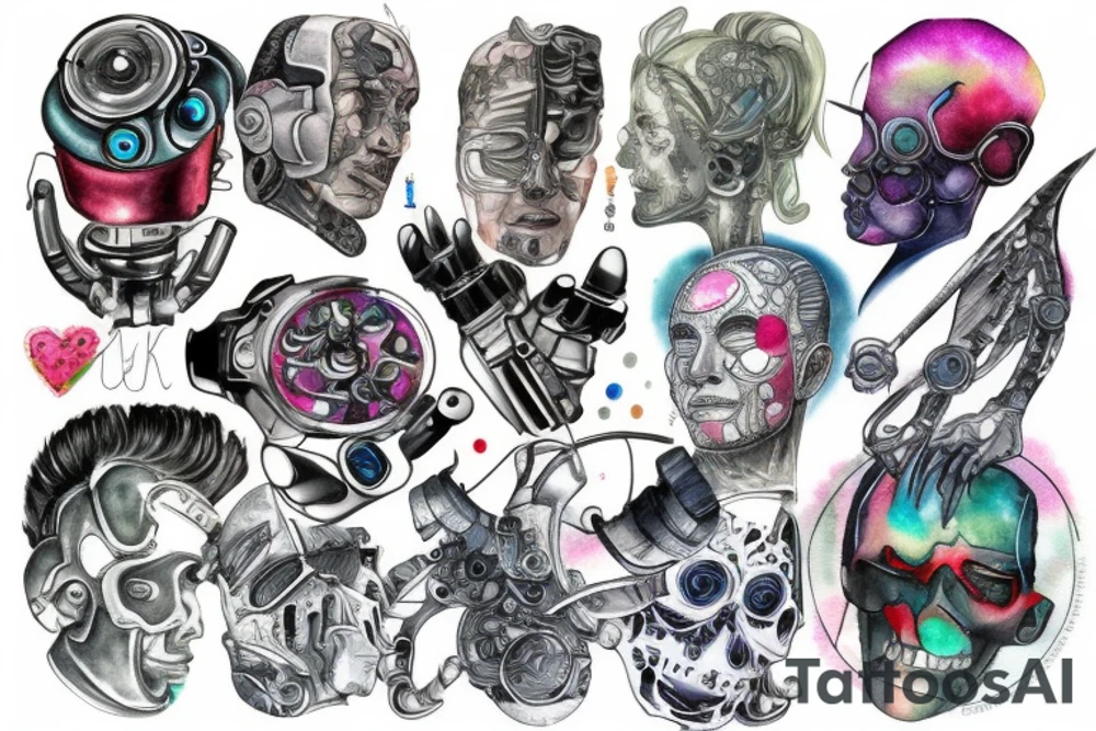 cybernetic tattoo idea