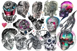 cybernetic tattoo idea