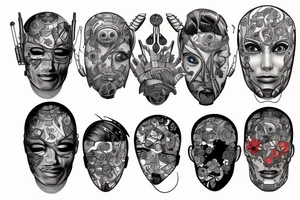 cybernetic tattoo idea
