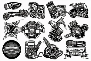 Mechanic electric tattoo idea