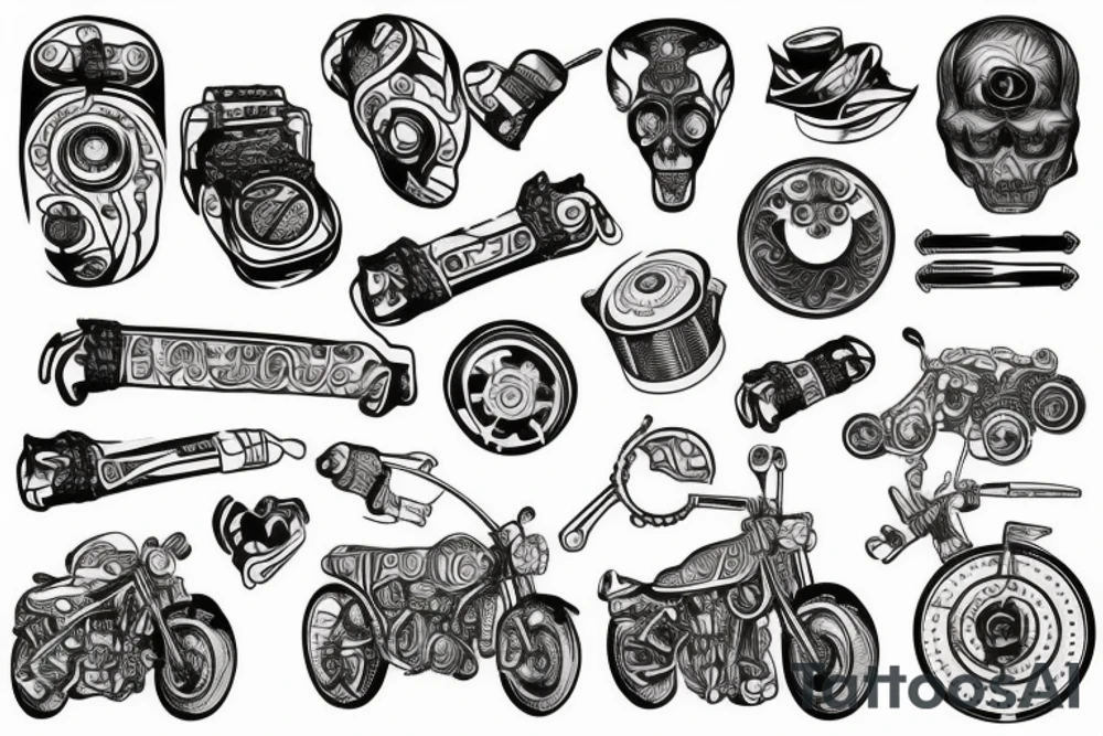 Mechanic electric tattoo idea