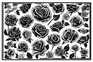 Barrel pistol roses tattoo idea