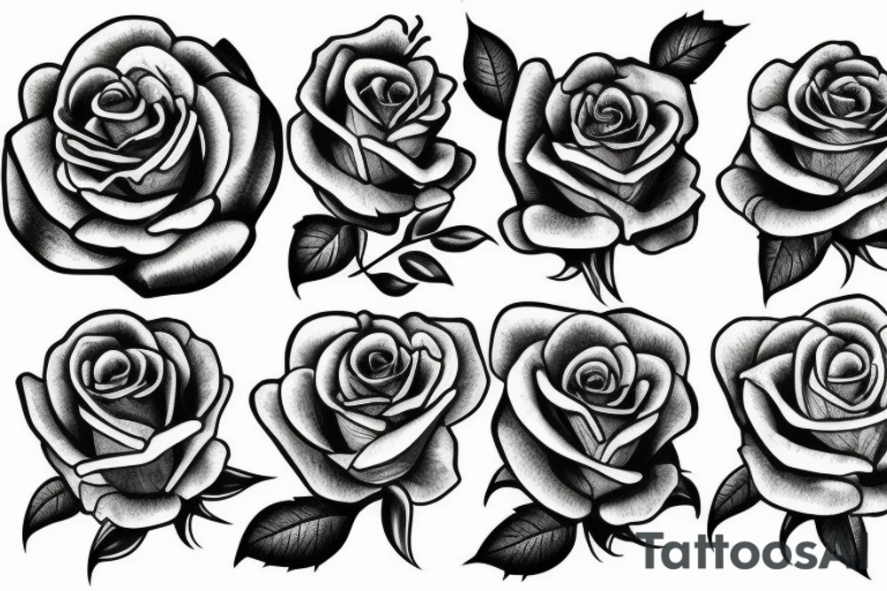Barrel pistol roses tattoo idea
