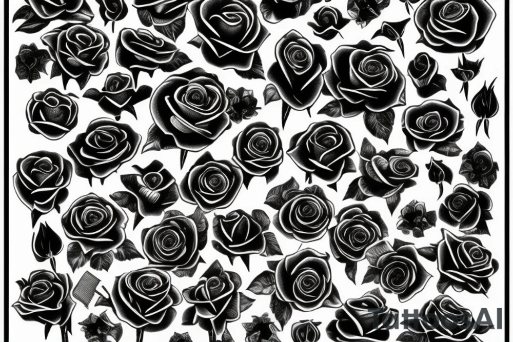 Bullet roses tattoo idea