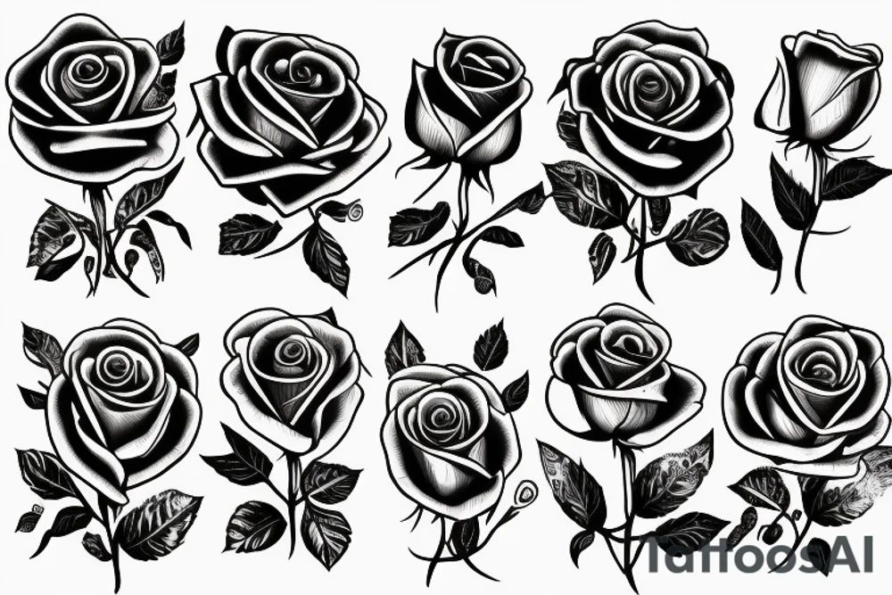 Bullet roses tattoo idea