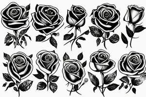 Bullet roses tattoo idea