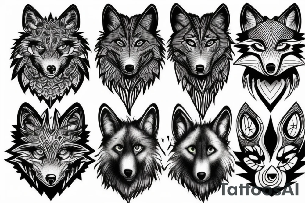 Wolf geometry tattoo idea