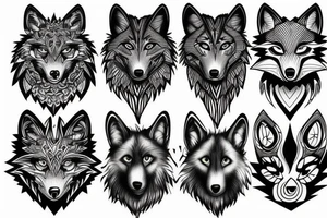 Wolf geometry tattoo idea