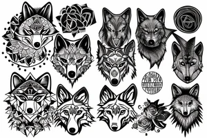 Wolf geometry tattoo idea