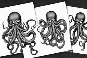 Octopus lifting weights tattoo idea