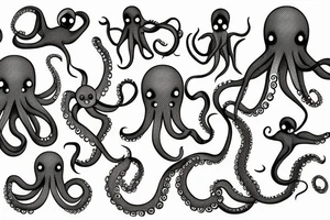 Octopus lifting weights tattoo idea