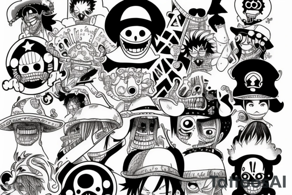 One piece tattoo idea