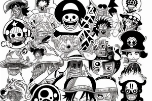 One piece tattoo idea