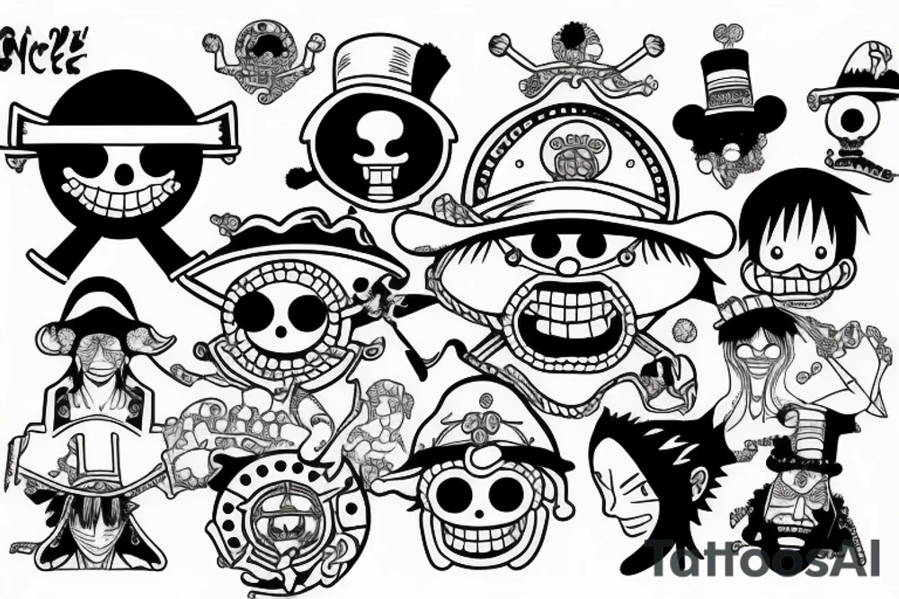 One piece tattoo idea