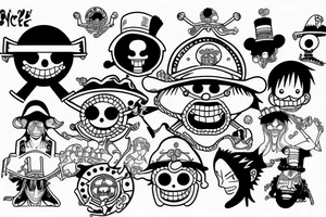 One piece tattoo idea