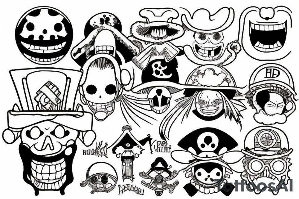 One piece tattoo idea
