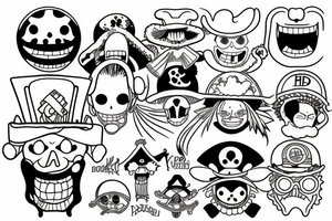 One piece tattoo idea
