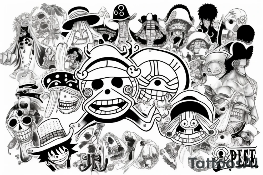 One piece tattoo idea