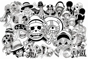 One piece tattoo idea