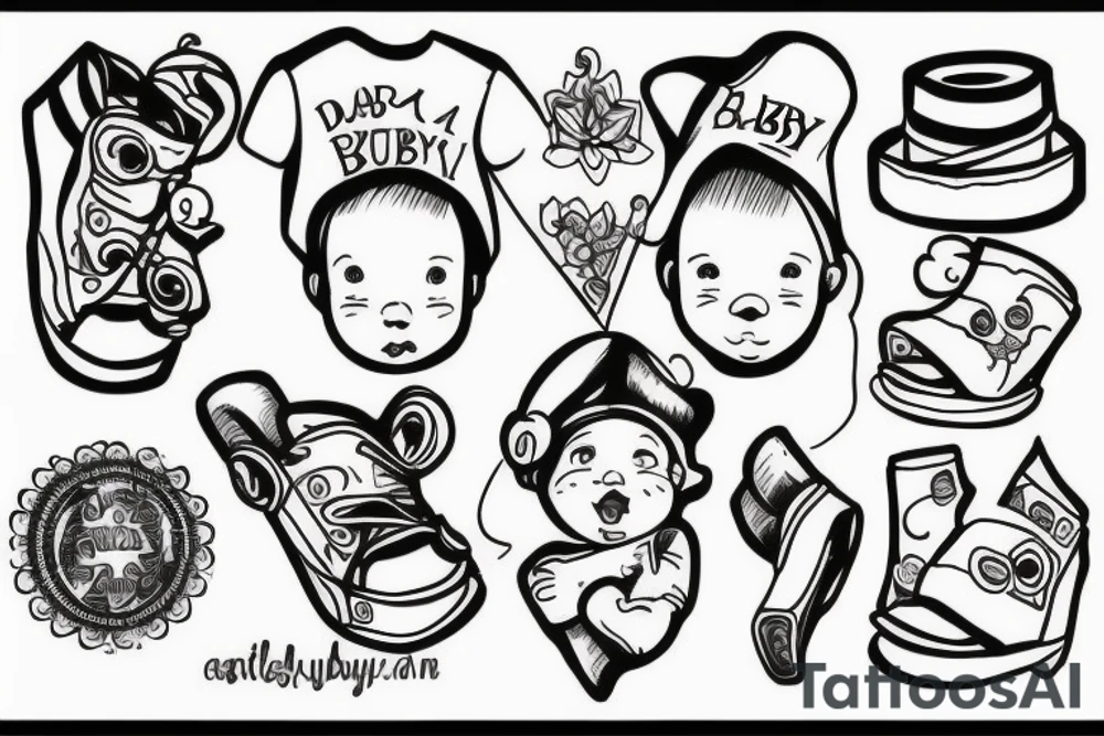 Baby boy tattoo idea