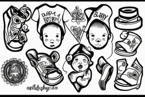 Baby boy tattoo idea