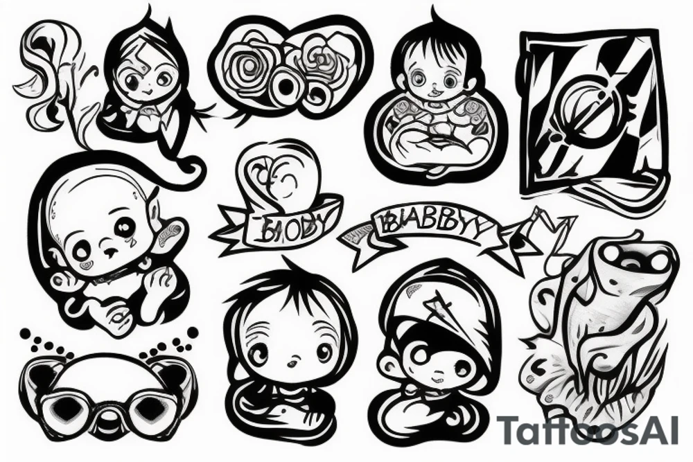 Baby boy tattoo idea