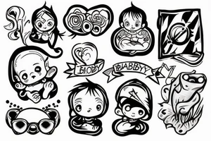 Baby boy tattoo idea