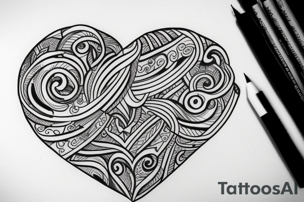 Love heart tattoo idea