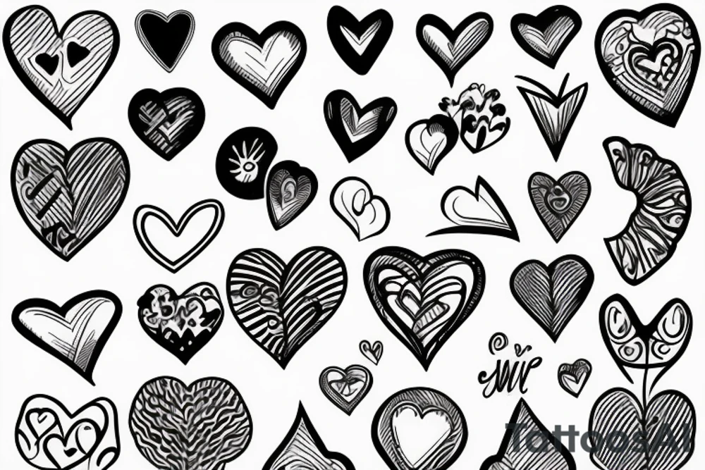 Love heart tattoo idea