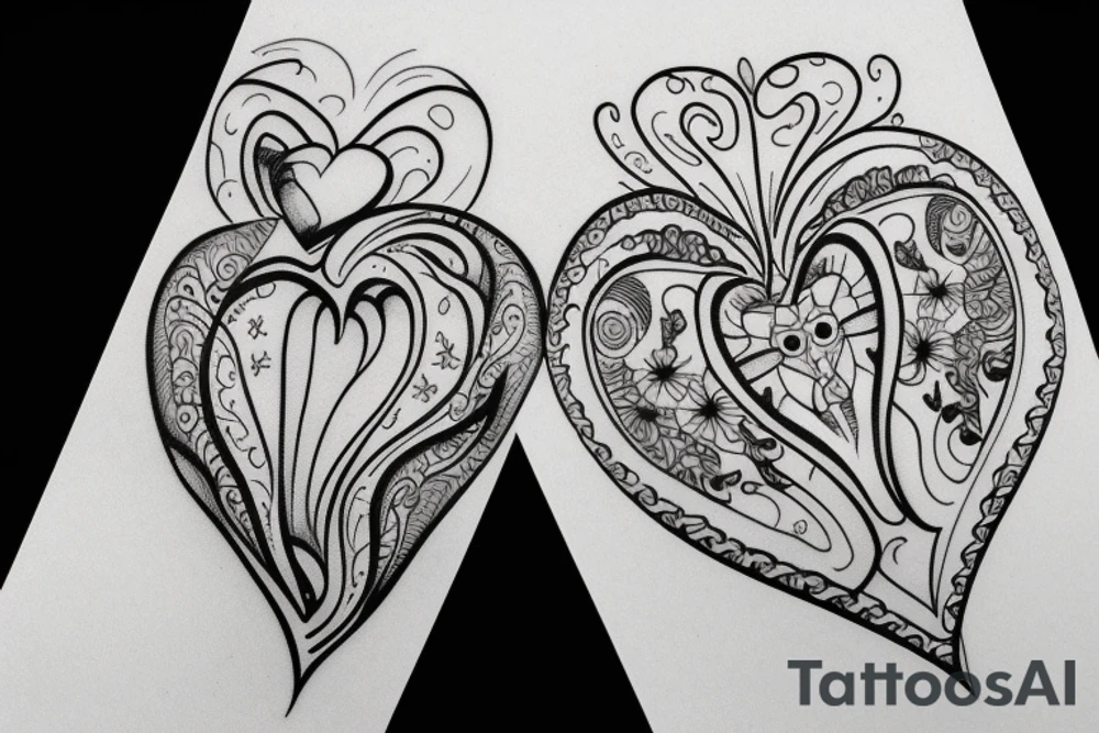 Love heart tattoo idea
