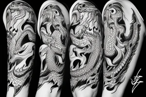 Scary dragon tattoo idea