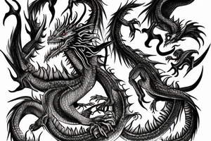 Scary dragon tattoo idea