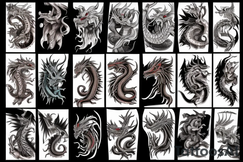 Scary dragon tattoo idea