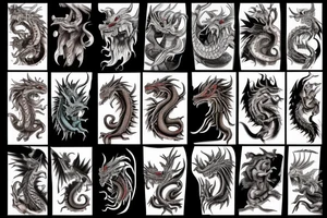 Scary dragon tattoo idea