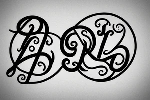 initial of j with a north star , fine line tattoo idea