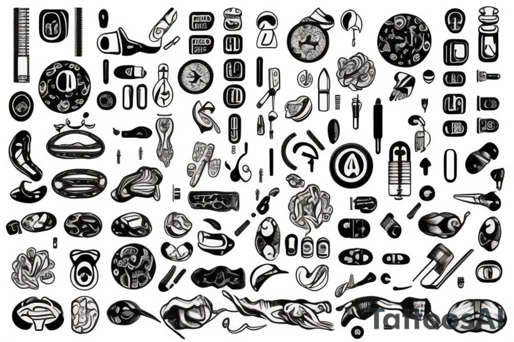 Type 1 Diabetes with medical symbol tattoo idea