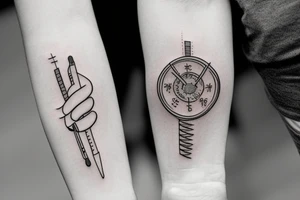 Type 1 Diabetes with medical symbol tattoo idea