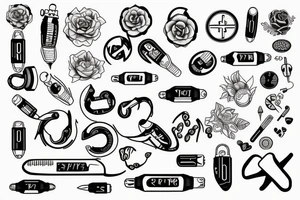 Type 1 Diabetes with medical symbol tattoo idea