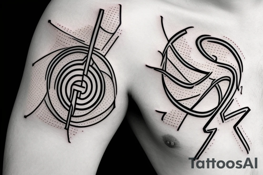 Type 1 Diabetes with medical symbol tattoo idea