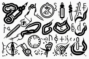 Type 1 Diabetes with medical symbol tattoo idea