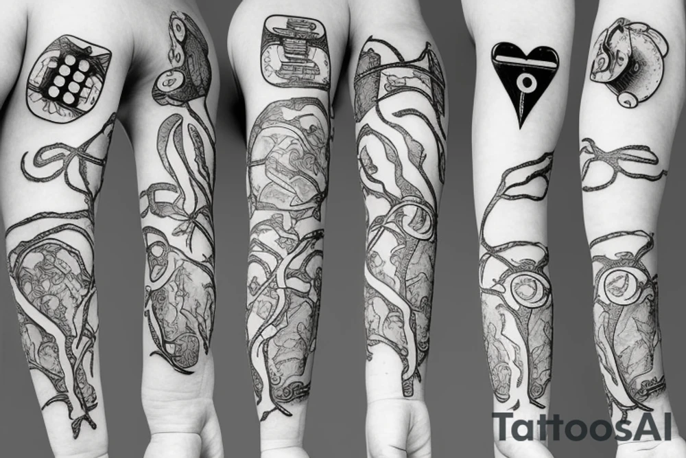 Type 1 Diabetes with medical symbol tattoo idea
