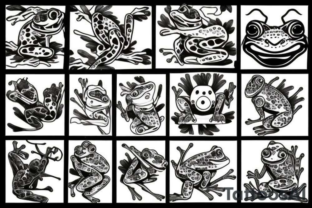 Frog eating tattoo idea