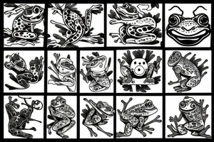 Frog eating tattoo idea