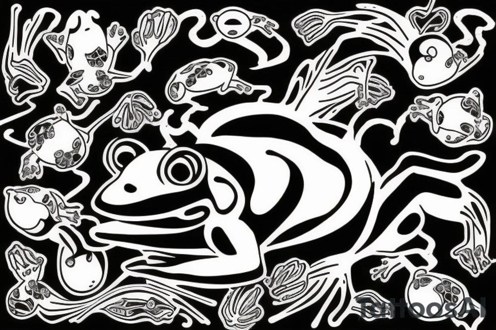 Frog eating tattoo idea