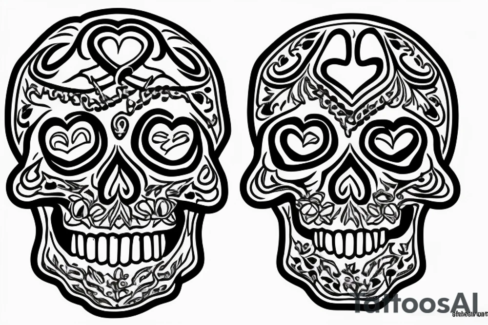 skull with chain tattoo idea